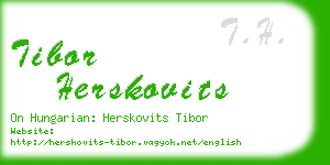 tibor herskovits business card